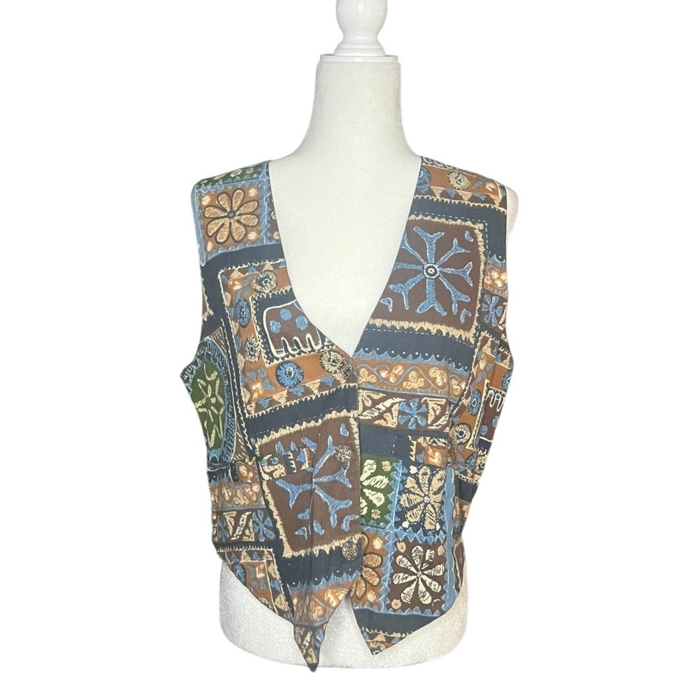 Vintage Artsy Bohemian Vest - 90’s Whimsical Phoebe Buffay